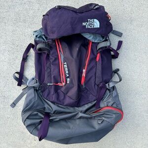 The North Face Terra 55 Backpack - Dark Purple and Gray